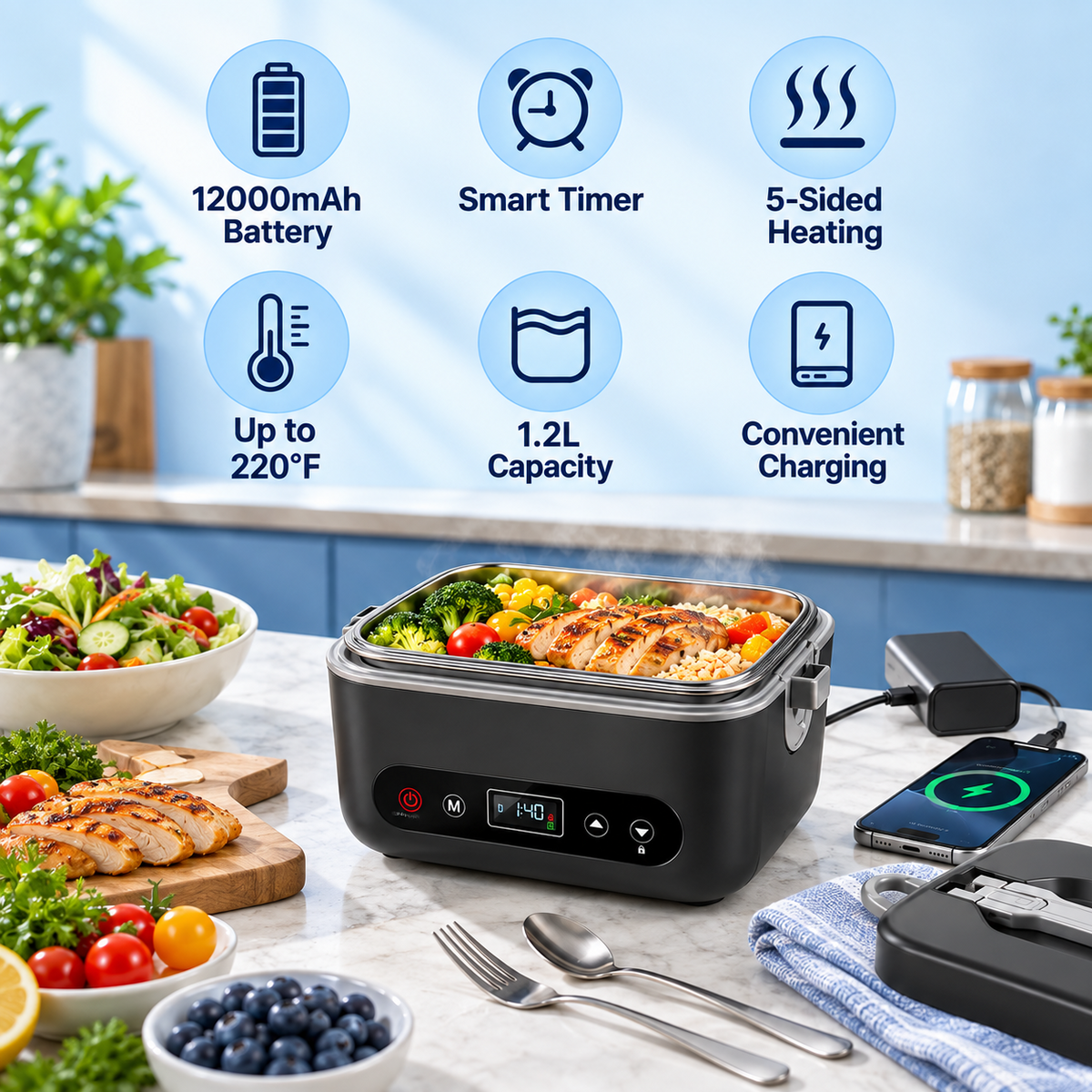Heated Lunch Box - Hot Meals On Your Schedule