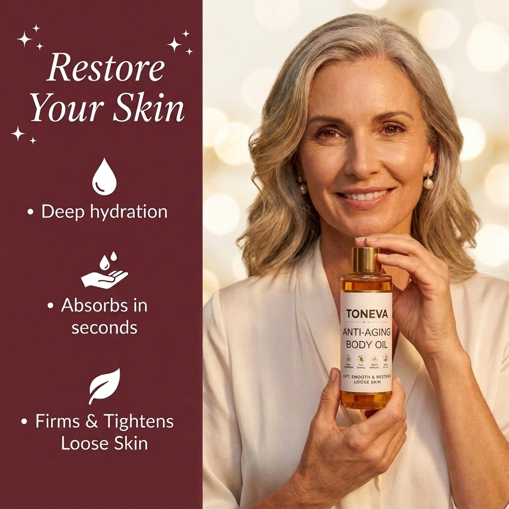 Toneva Anti-Aging Body Oil — Firms, Lifts & Restores Loose Skin